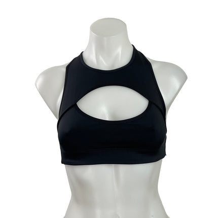 Savage X Fenty Black Sleeveless Cutout Racerback Workout Sports Bra Tank Top S