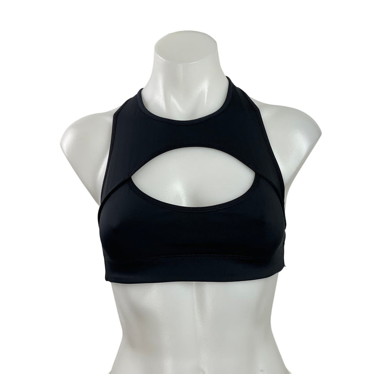 Savage X Fenty Black Sleeveless Cutout Racerback Workout Sports Bra Tank Top S