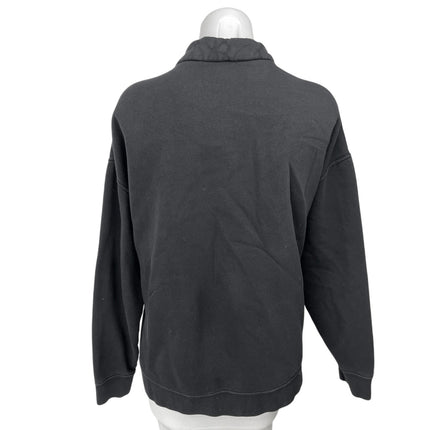 Nike Women's Black Fleece 1/4 Zip High Neck Pullover Sweatshirt Top Size M