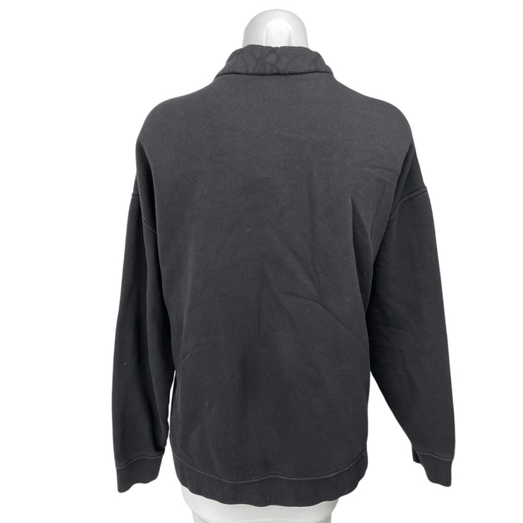Nike Women's Black Fleece 1/4 Zip High Neck Pullover Sweatshirt Top Size M