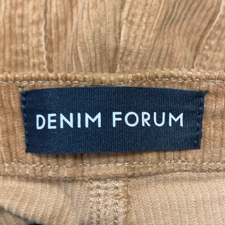Denim Forum The Arlo High Rise Women's Tan Corduroy Trousers Pants Size 24