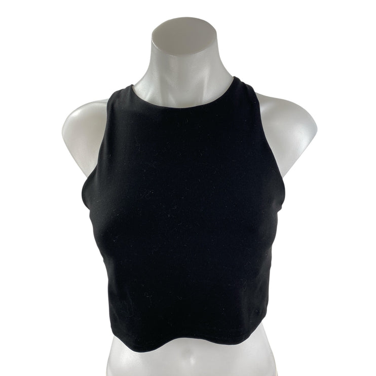 Athleta Women's Black High Neck Racerback Yoga Workout Athletic Crop Top Size M