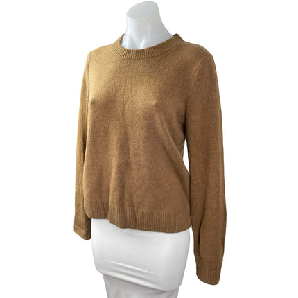Gap Women's Tan Knit Long Sleeve Crew Neck Cozy Pullover Sweater Top Size M