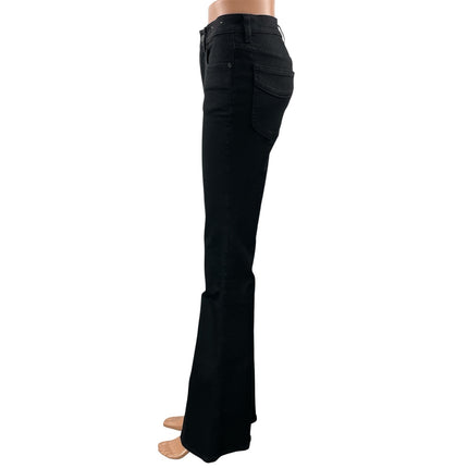 Madewell The Flea Market Women's Black High Rise Flare Denim Jeans Pants Size 25