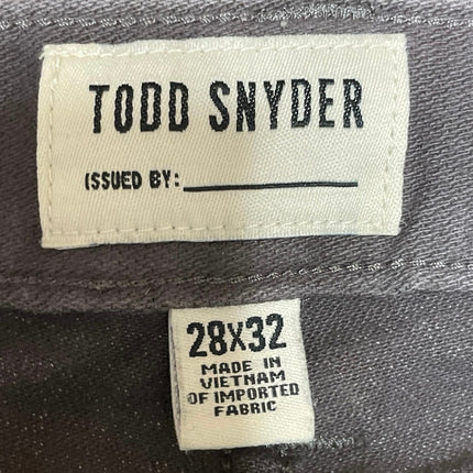 Todd Snyder Men's Dark Gray Mid Rise Slim Fit Straight Denim Jeans Size 28x32