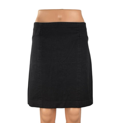 Banana Republic Women's Black High Waisted Zip Pencil Mini Skirt Size 6 Petite
