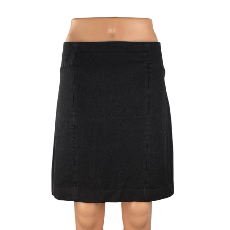 Banana Republic Women's Black High Waisted Zip Pencil Mini Skirt Size 6 Petite
