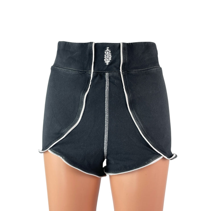 Free People FP Movement Women's Black High Rise Yoga Workout Athletic Shorts S