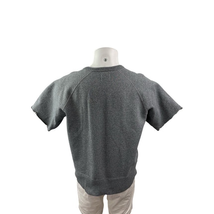 Champion Men's Gray Fleece Lined Pocket Shirt Sleeve Crew T Shirt Tee Top Size L