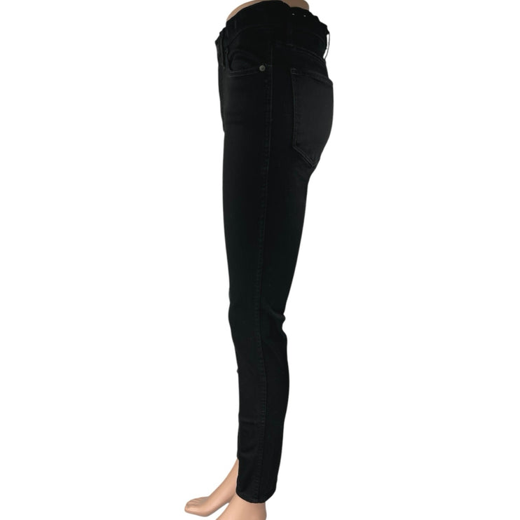 Madewell 10" High Rise Skinny Women's Black Casual Ankle Denim Jeans Size 28