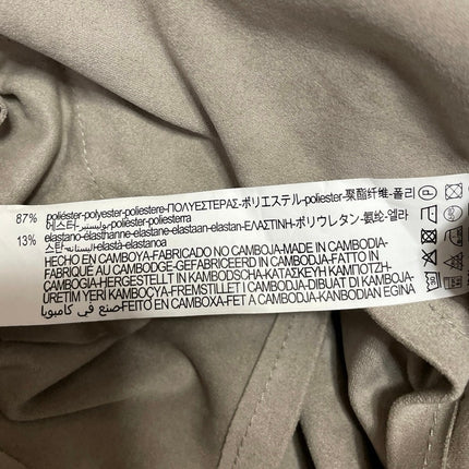 Zara Beige Long Sleeves Buckle Belt Double Breasted Trench Coat Jackets Size M
