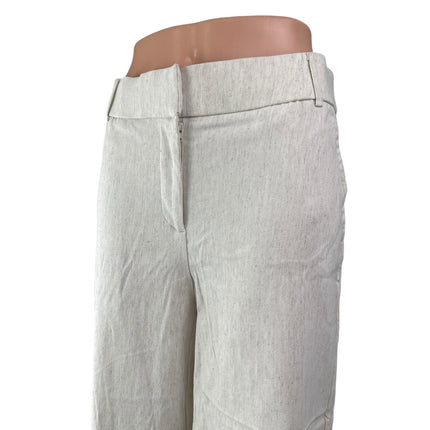 Amanda + Chelsea Women's White High Rise Wide Leg Trousers Dress Pants Size 4