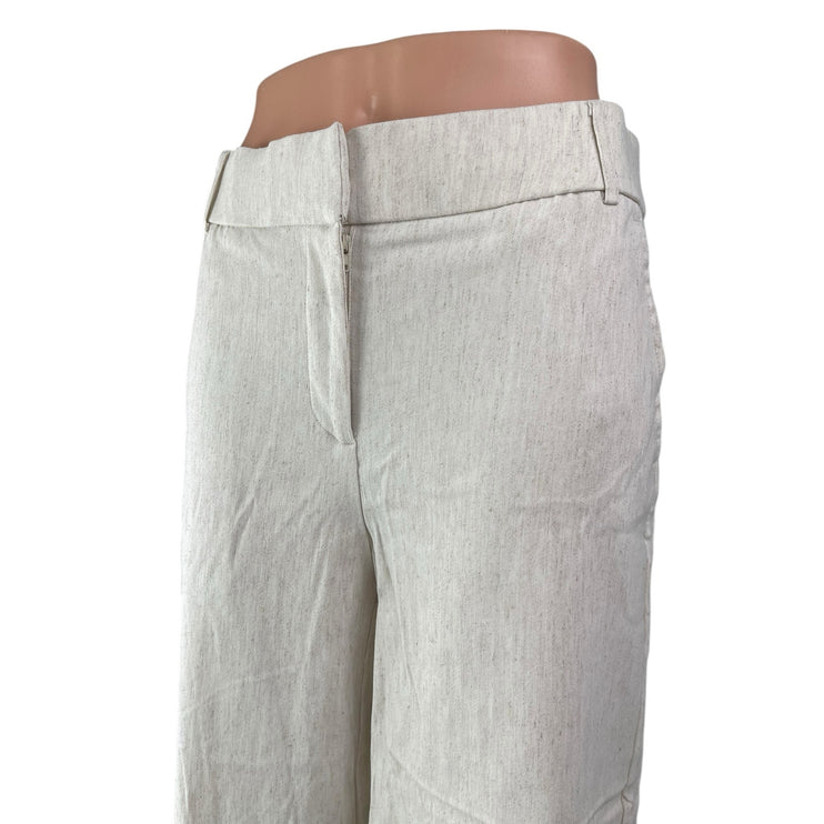 Amanda + Chelsea Women's White High Rise Wide Leg Trousers Dress Pants Size 4