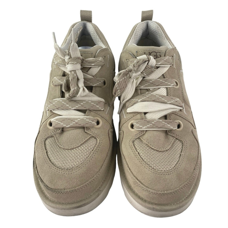 UGG Lowmel Men's Beige Tan Low Top Lace Up Platform Fashion Sneakers Shoes Sz 12
