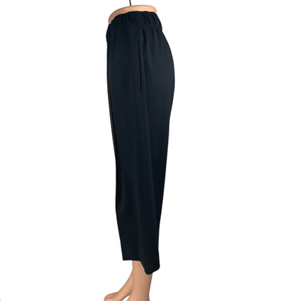 Club Monaco Black Wide Leg High Waist Cropped Culottes Palazzo Trousers Pants 0