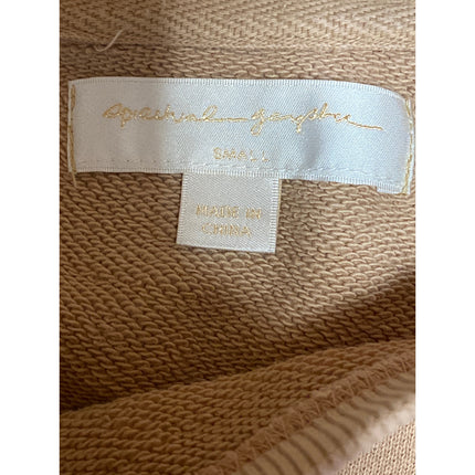 Spiritual Gangster Beige Tan Boat Neck Long Sleeve Sweatshirt Sweater Top Size S