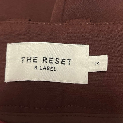 The Reset Women's Brown High Rise Skinny Straight Trousers Dress Pants Size M