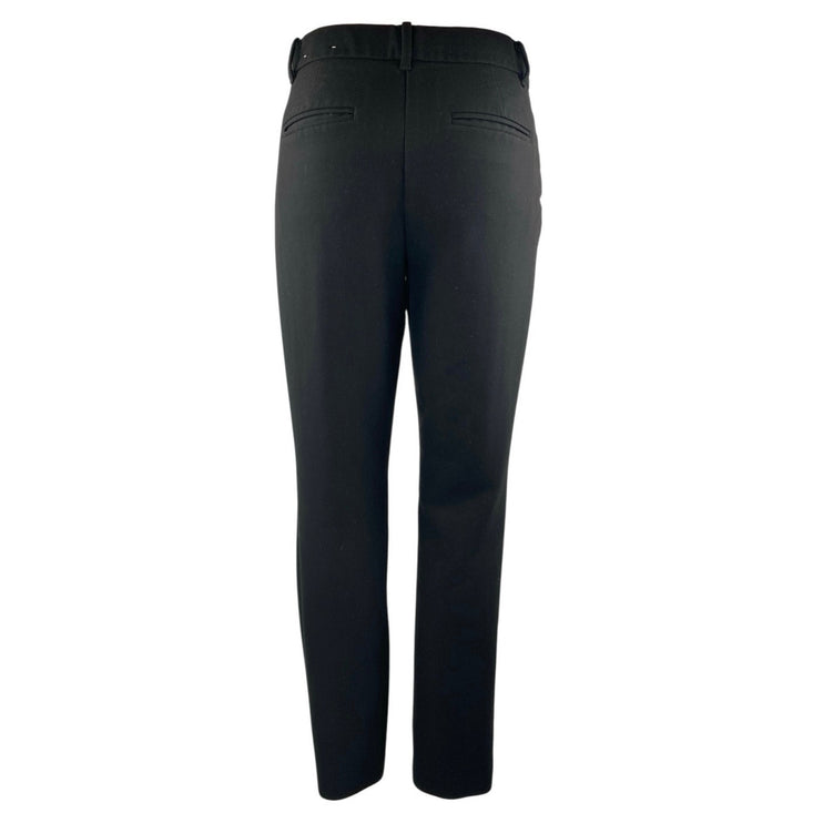 Ann Taylor Women's Black Mid Rise Straight Leg Slim Trousers Dress Pants Size 4