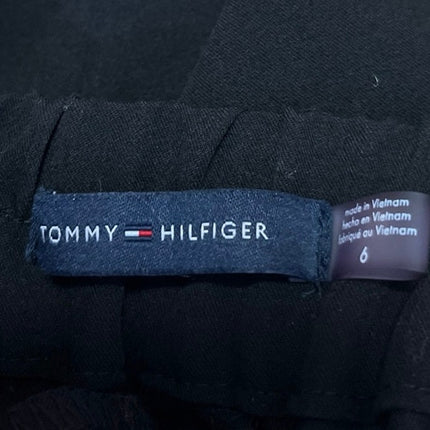 Tommy Hilfiger Women's Black High Waisted Straight Leg Trousers Dress Pants Sz 6