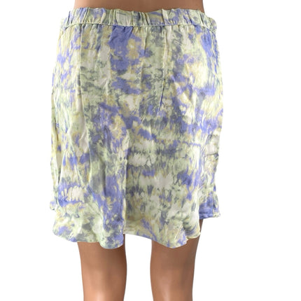 Zara Women's Multicolor Tie Dye Elastic Waist Mini A-Line Flared Skirt Size M