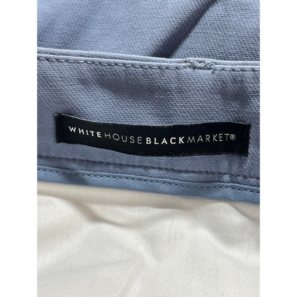 White House Black Market Women's Blue High Rise Straight Trousers Pants Size 4
