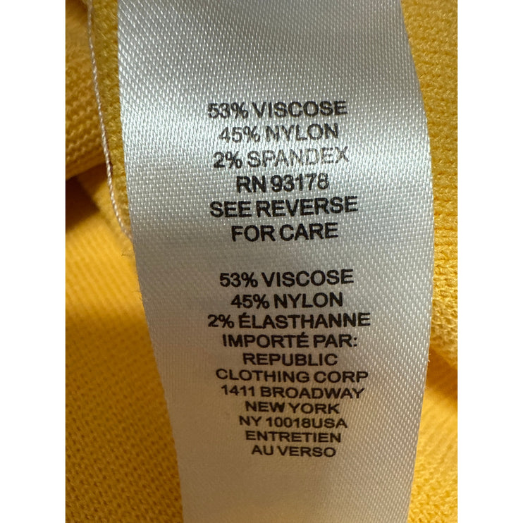 House of Harlow 1960 Yellow Sleeveless Knit Cami Camisole Tank Crop Top Size S