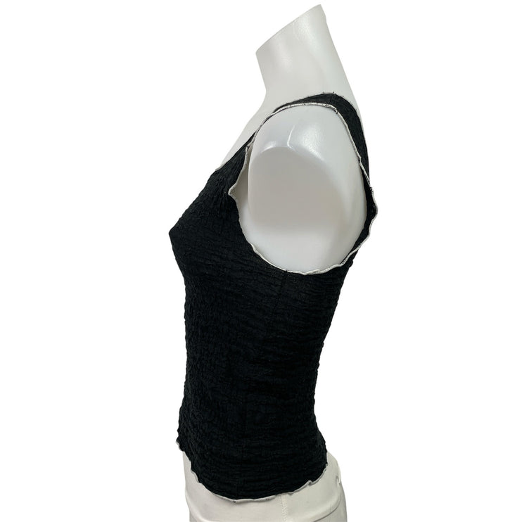 Oak + Fort Black Sleeveless Scoop Neck Cami Camisole Cropped Tank Top Size M