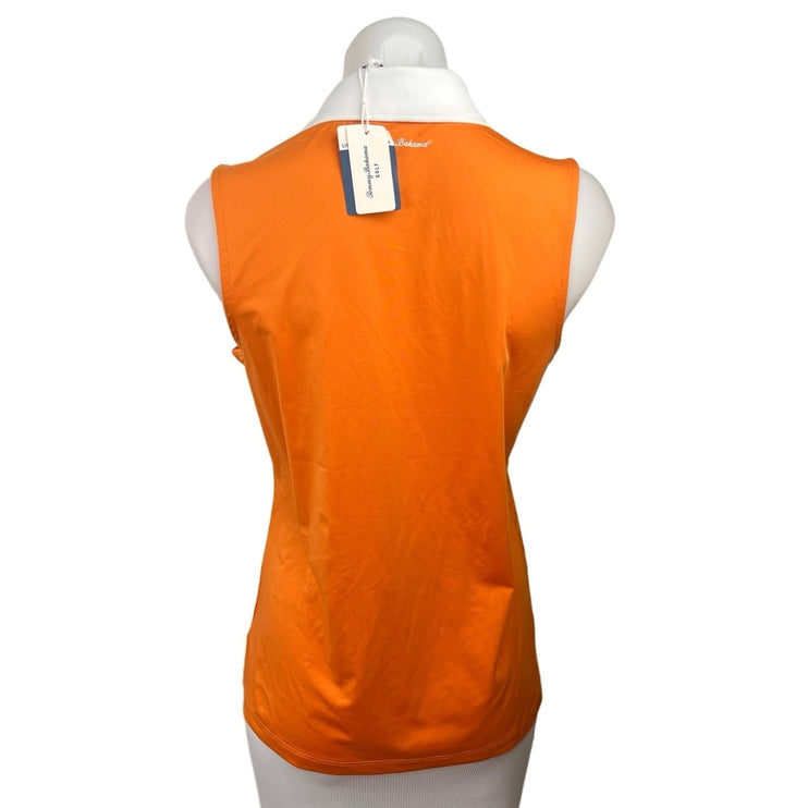 Tommy Bahama GOLF NWT Orange V-Neck Collar  Sleeveless Tennis Golf Shirt Size M