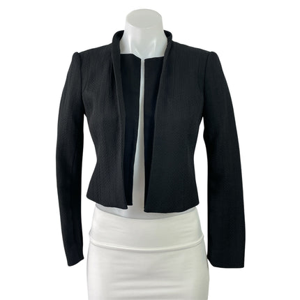 White House Black Market Open Front Long Sleeve Crop Blazer Coat Jacket Size 00
