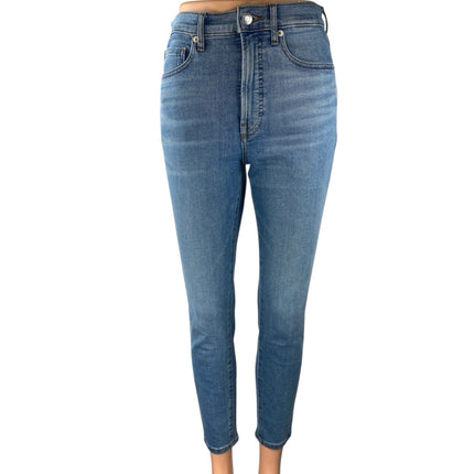 Everlane The High Rise Skinny Women's Blue Medium Wash Crop Denim Jeans Size 27