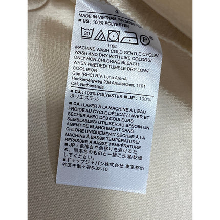 Banana Republic Beige Champagne Silk Satin Drop Sleeve Ruched Blouse Top Size 4