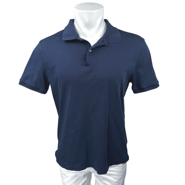 Banana Republic Luxury Touch Mens Blue Short Sleeve Performance Polo Shirt Top L
