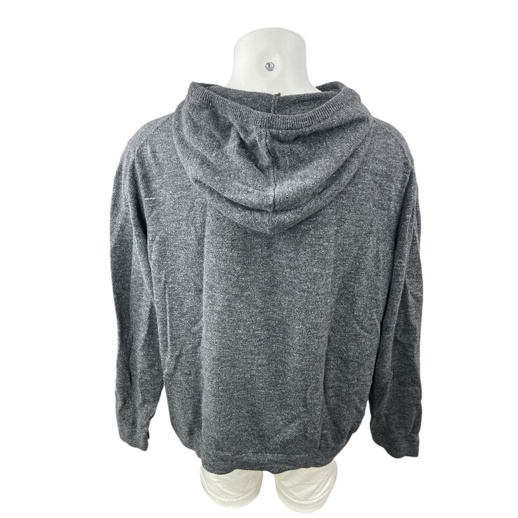 G.H Bass & Co. Men's Gray Long Sleeve Hooded Hoodie Sweatshirt Sweater Top Sz XL