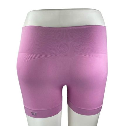 Set Active Women's Pink Mid Rise Yoga Running Workout Athletic Biker Shorts XL