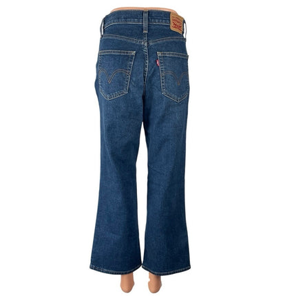 Levi's High Waisted Crop Flare Women's Blue Bootcut Y2k Denim Jeans Size 27