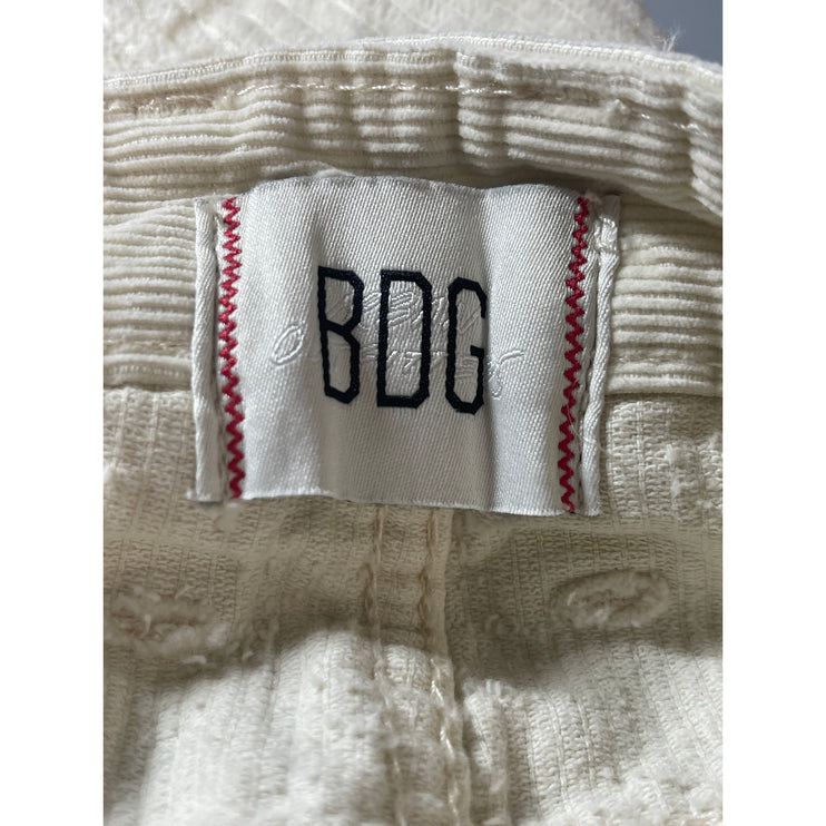 Urban Outfitters BDG White Corduroy Wide Leg Baggy Palazzo Trousers Pants Size 8
