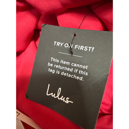 NEW Lulus Red Sleeveless Ruffle Cami Camisole Tank Ruched Midi Dress Size S