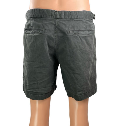 MJB Men's Gray Mid Rise Golf Casual Straight Chino Khaki Bermuda Shorts Size 34