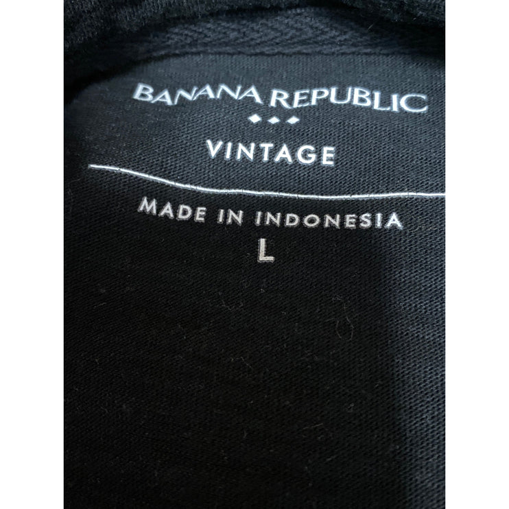 Banana Republic Vintage Men's Black Short Sleeve Golf Casual Polo Shirt Size L