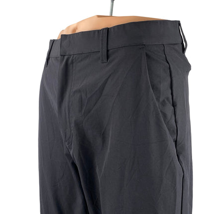 Fabletics Men's Black High Rise Slim Fit Tapered Trousers Office Dress Pants 30