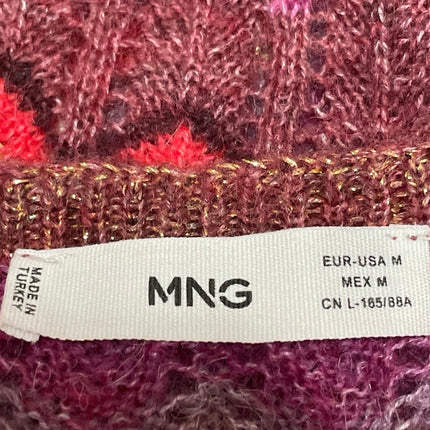 MNG Mango Multicolor Sleeveless Open Knit Chevron Cami Camisole Crop Tank Top M