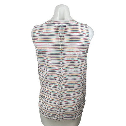 Gap Women's Multicolor Striped Sleeveless V Neck Tank Shirt Blouse Top Size S