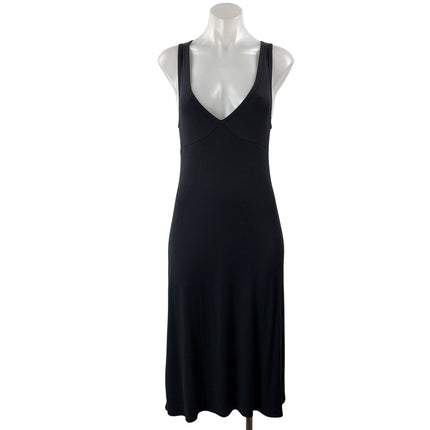 Aritzia Wilfred Free Women's Black Sleeveless Ribbed Knit Tank Midi Dress Size M