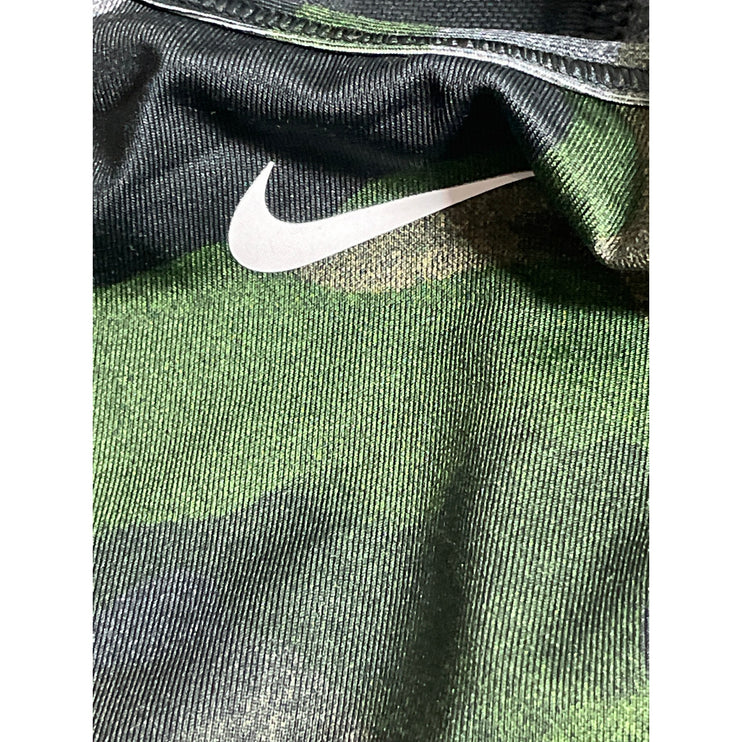 Nike Dri Fit Women's Green Camo Racerback Athletic Sports Bra Crop Top Size M