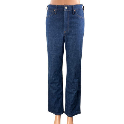 Aritzia Denim Forum Blue Cow Girl High Rise Boot Straight Denim Jean Pants Sz 27
