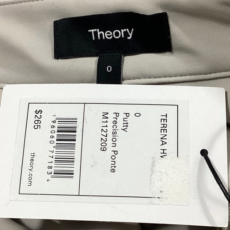 NEW Theory Women's White Terena High Waisted Wide Leg Trouser Dress Pants Size 0