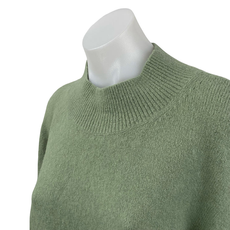 & Other Stories Women's Green Mock Neck Long Sleeve Sweatshirt Sweater Top Sz L
