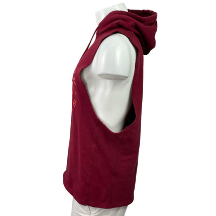 Gymshark Legacy Men's Red Sleeveless Hoodie Hooded Tank Sweatshirt Top Size L