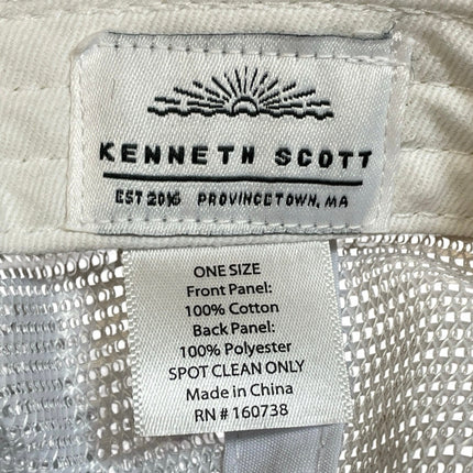 Kenneth Scott Pilgrim House Rainbow Arch Embroidery Mesh Back Trucker Hat Cap OS