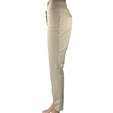 Ann Taylor Women's Beige Skinny Mid Rise Slim Fit Trousers Dress Pants Size 0